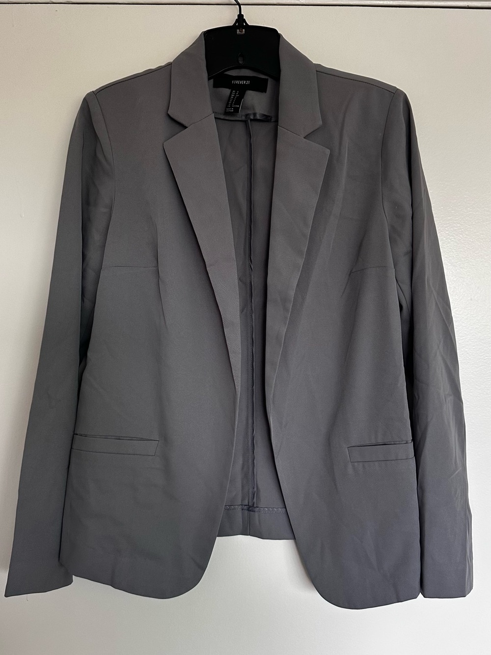 Forever 21 Gray Women's Open-Front Blazer